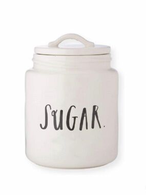 NEW Rae Dunn SUGAR Canister Ceramic Kitchen Farmhouse w Lid